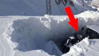 Görüntü Türkiye'den! Kar kalınlığı 5 metreyi buldu