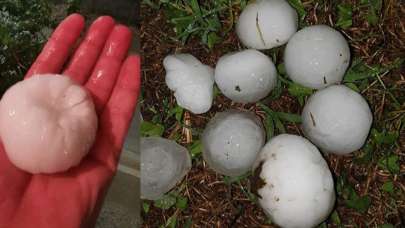 Kosova'da beyzbol topu büyüklüğünde dolu yağdı