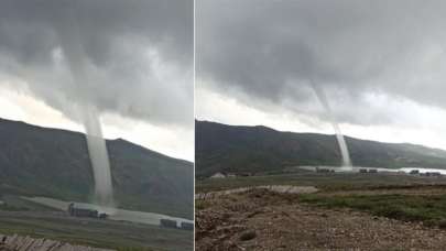Erciyes'teki hortum ilginç görüntü oluşturdu