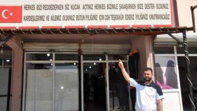 Suriyeli terzi Türkiye'ye böyle teşekkür etti