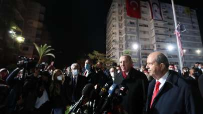 Cumhurbaşkanı Erdoğan ve Tatar'dan Maraş'ta ortak açıklama