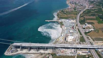 Çanakkale Boğazı'ndaki müsilaj yoğunluğu havadan görüntülendi