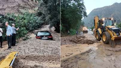 Aydın'da etkili olan sağanak hayatı olumsuz etkiledi