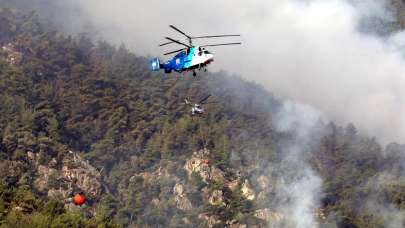 Aydın'daki orman yangınını söndürme çalışmaları sürüyor