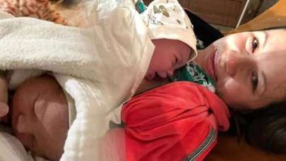 Küçük Mia sığınakta dünyaya geldi...