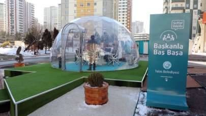 Talas'ta mart soğuğuna rağmen 'Şeffaf Oda'