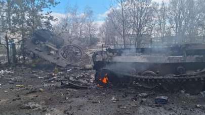 Ukrayna: Rus ordusu 14 bin 400 asker, 95 uçak, 115 helikopter, 466 tank kaybetti