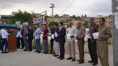 Duhok'ta terör örgütü PKK'nın Sincar'dan çıkması için gösteri düzenlendi