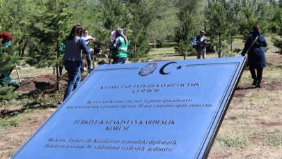 'Kazakistan-Türkiye kardeşlik korusu' büyüyor