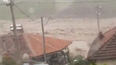 Denizli'de sağanak: Dereler taştı