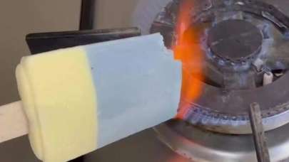 Bu dondurma ocak ateşinde bile erimiyor