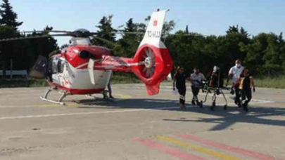 Yaylada hastalanan 82 yaşındaki kadın, helikopter ambulansla hastaneye sevk edildi