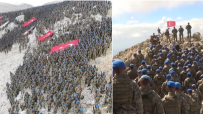 Binlerce komandodan nefes kesen tırmanış!
