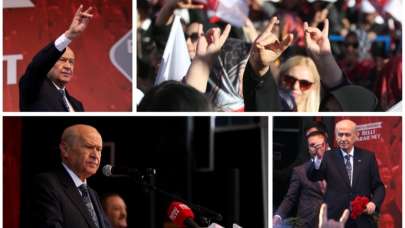 Erzurum tarih yazdı! İşte MHP Lideri Devlet Bahçeli'nin mitinginden kareler...
