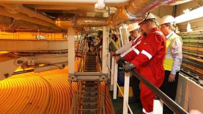 Karadeniz Gaz Sahası'nda kabloları denizin tabanına döşeyecek gemi bu hafta göreve başlayacak