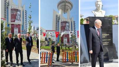 MHP Lideri Devlet Bahçeli Cengiz Aytmatov Parkı'nı inceledi