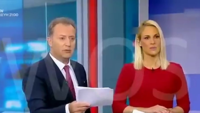 Yunan'ın sarışın spikerinin ağzı bir karış açık kaldı! O Türkiye detayı şok etti