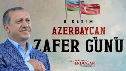 Cumhurbaşkanı Erdoğan, Azerbaycan'ın 8 Kasım Zafer Günü'nü kutladı
