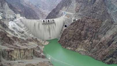 Yusufeli Barajı'nda su seviyesi yükseliyor