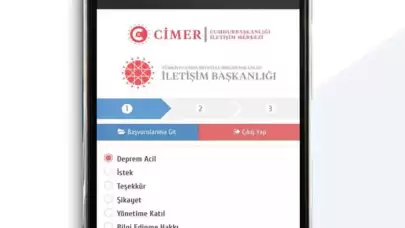 CİMER'de ''Deprem acil' başlığı kullanıma hazır