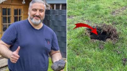 Evlerinin bahçesine göktaşı düşen Şahin ailesi zengin oldu