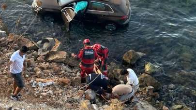 Cip denize düştü: 1 yaralı