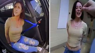 Yine şişede durduğu gibi durmadı! Alkolü fazla kaçıran kadın polislere bakın ne yaptı?