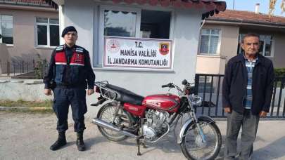 Manisa’da çalınan motosikleti jandarma buldu