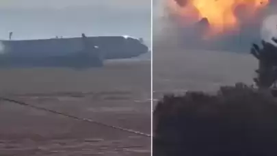 181 kişi taşıyan uçağın kaza anı kamerada! Görüntüler korkunç