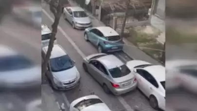 Çocuk sürücü ortalığı birbirine kattı! 8 araca çarpıp kaçtı