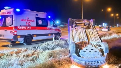 Aksaray’da hafif ticari araç şarampole uçtu: sürücü kaçtı!