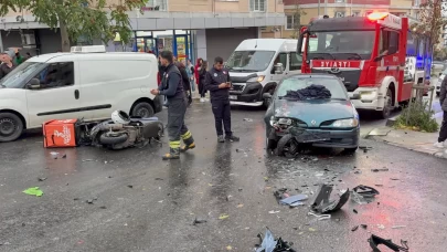 Çorlu’da otomobil ile motosiklet çarpıştı: 2 yaralı