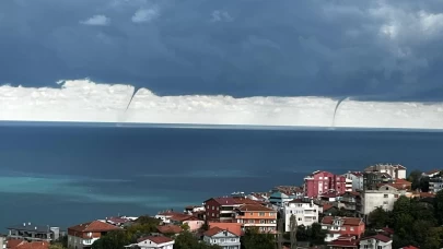 Zonguldak'ta denizde hortum oluştu