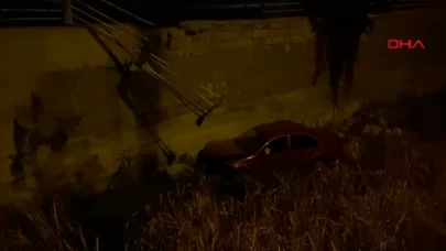 Kayseri’de otomobil kanala düştü: Sürücü kazayı yara almadan atlattı