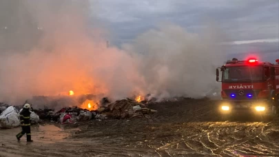 Ordu’da atık toplama merkezinde yangın paniği