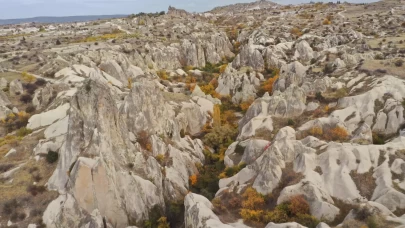 Sonbahar manzaraları Kapadokya'ya renk kattı