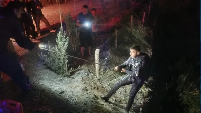 Sürücü son anda kurtarıldı