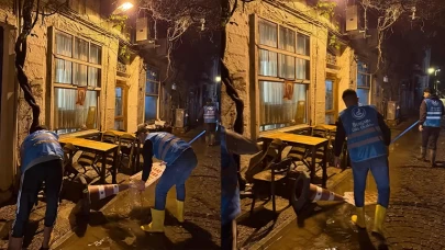 Ülkü Ocakları’ndan Foça’da sel seferberliği