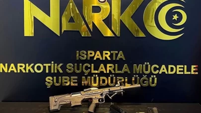 Isparta’da uyuşturucu ve silah operasyonu: 1 gözaltı, 3 şüpheliye işlem