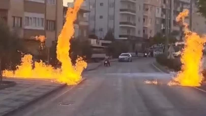 Tarsus’ta doğal gaz hattı yangını: 2 yaralı