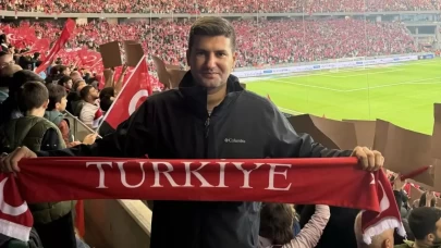 Ülkü Ocakları Genel Başkanı Ahmet Yiğit Yıldırım milli maçı tribünden takip etti