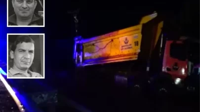 Kamyon bariyerlere çarpıp şarampole devrildi: 2 ölü, 1 yaralı