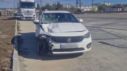 Tekirdağ’da yaya feci şekilde can verdi: Minibüsten inerken otomobil çarptı