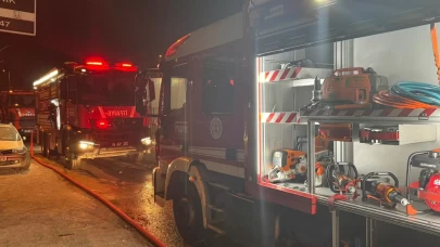 Ankara’da oto tamir dükkanında yangın paniği