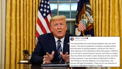 Trump’tan nükleer talimatı: “Eşit şartlatda testlere derhal başlayın”
