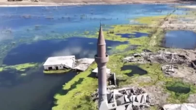 Kayseri'de baraj suyu çekildi