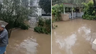 Balıkesir Ayvalık'ı sağanak vurdu