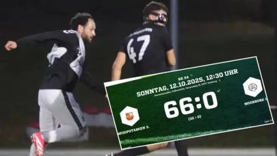 Almanya’da 9. Lig maçında tarihi skor