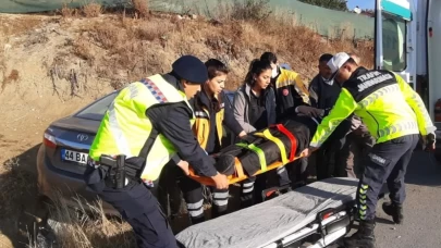 Bolu-Mudurnu yolunda feci kaza: Yaşlı çift yaralandı