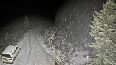 Bolu’nun yüksek kesimlerine kar yağdı